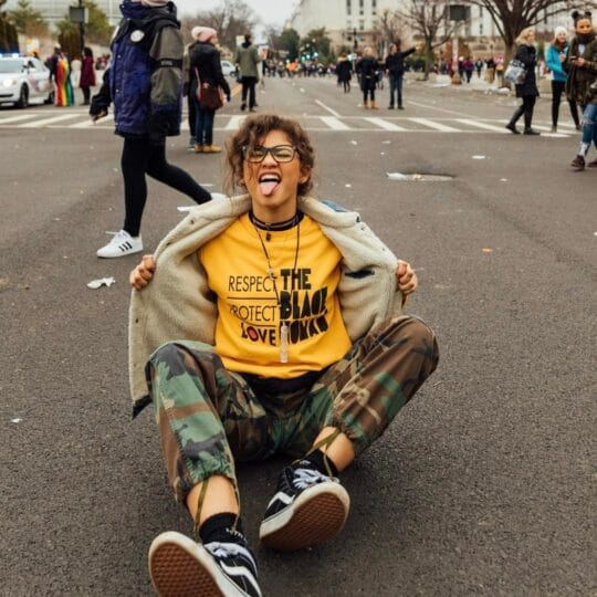 Zendaya's Crewneck Sends a Message at the Women's March on Washington HGC Apparel