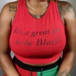 It's A Great Day To Be Black® Women's Red Crop Tank