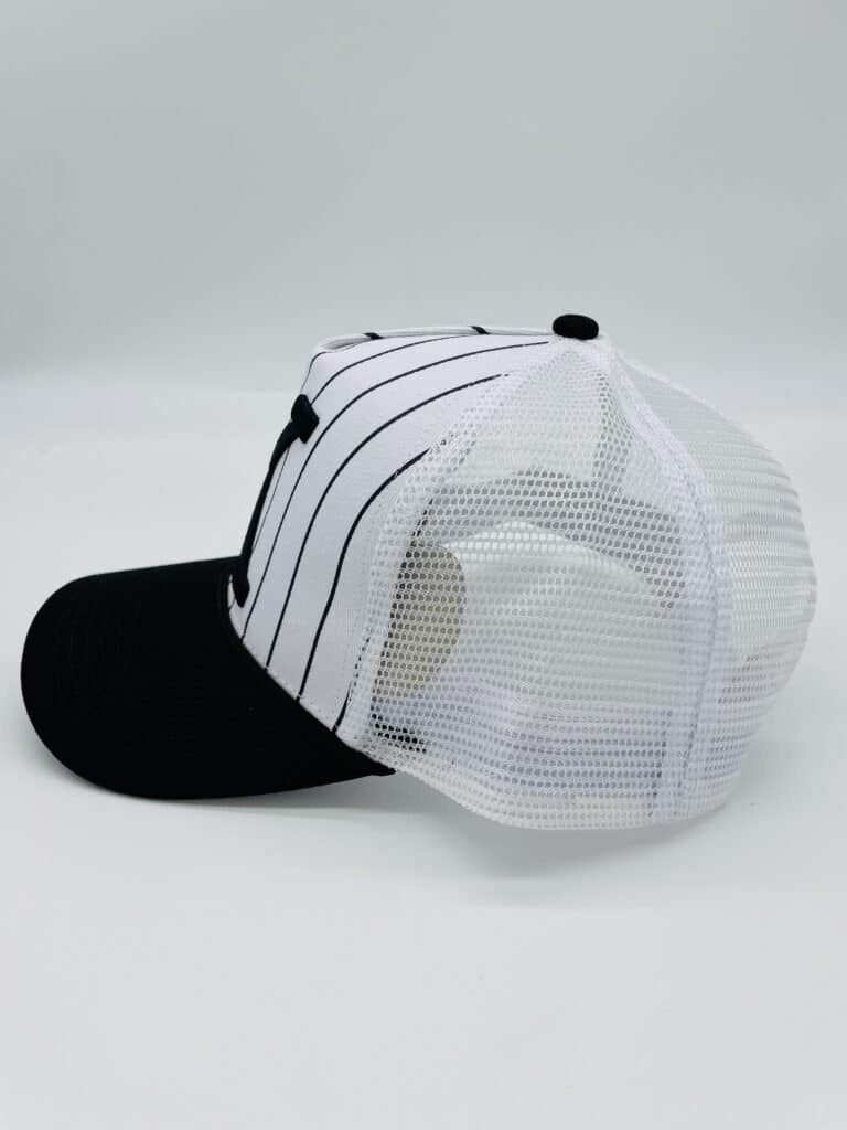 Black by Popular Demand® Pinstripe "Malcolm X" Trucker Hat HGC Apparel
