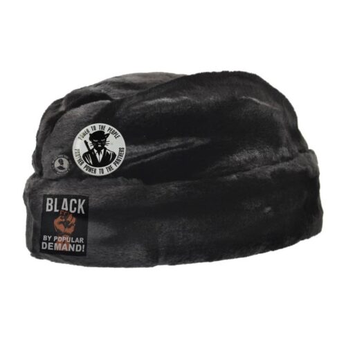 Black by Popular Demand&reg; Unisex Malcolm X Black Fur Kufi Hat
