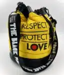 Respect Protect Love the Black Woman® Yellow Puffer Bucket Bag