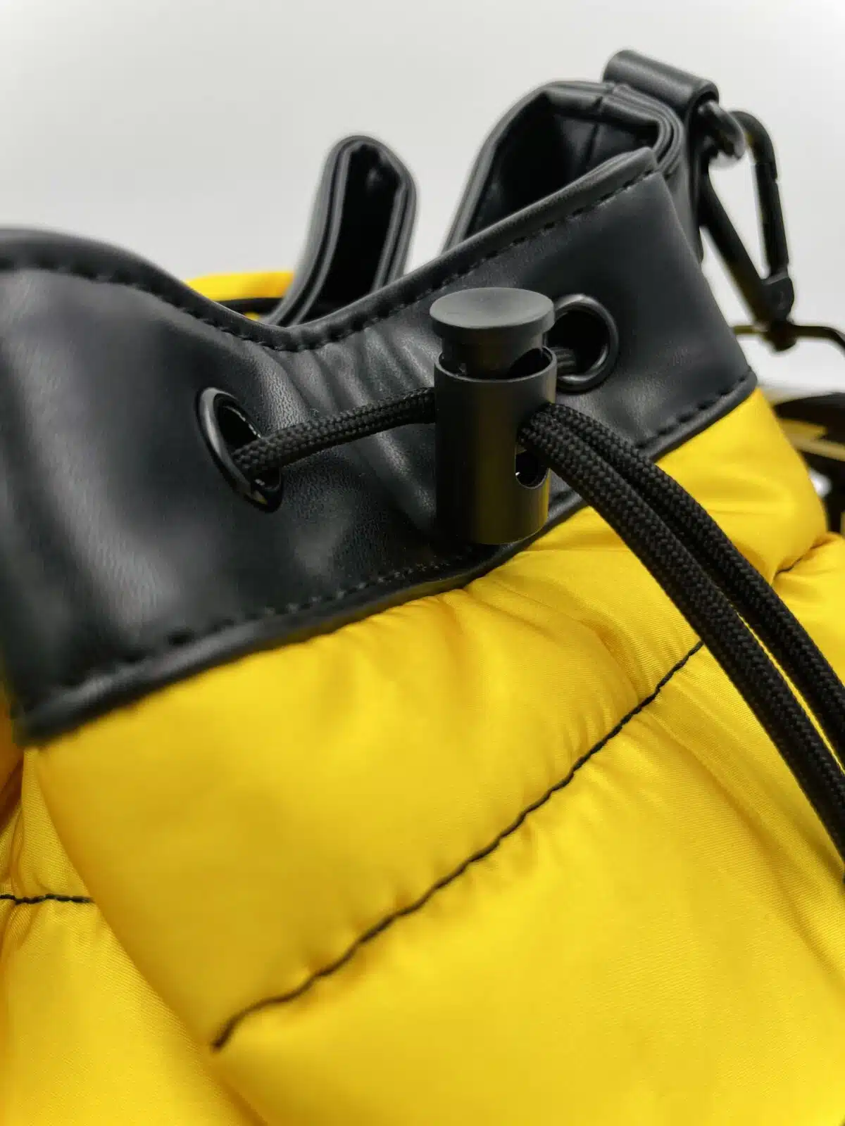 Respect Protect Love the Black Woman® Yellow Puffer Bucket Bag - Image 5