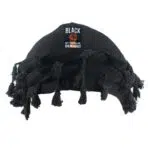 Black By Popular Demand Unisex Black "Power" Satin Lined Fringed Turban Hat