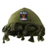 Black By Popular Demand Unisex Olive Satin Lined Fringed "Power" Turban Hat