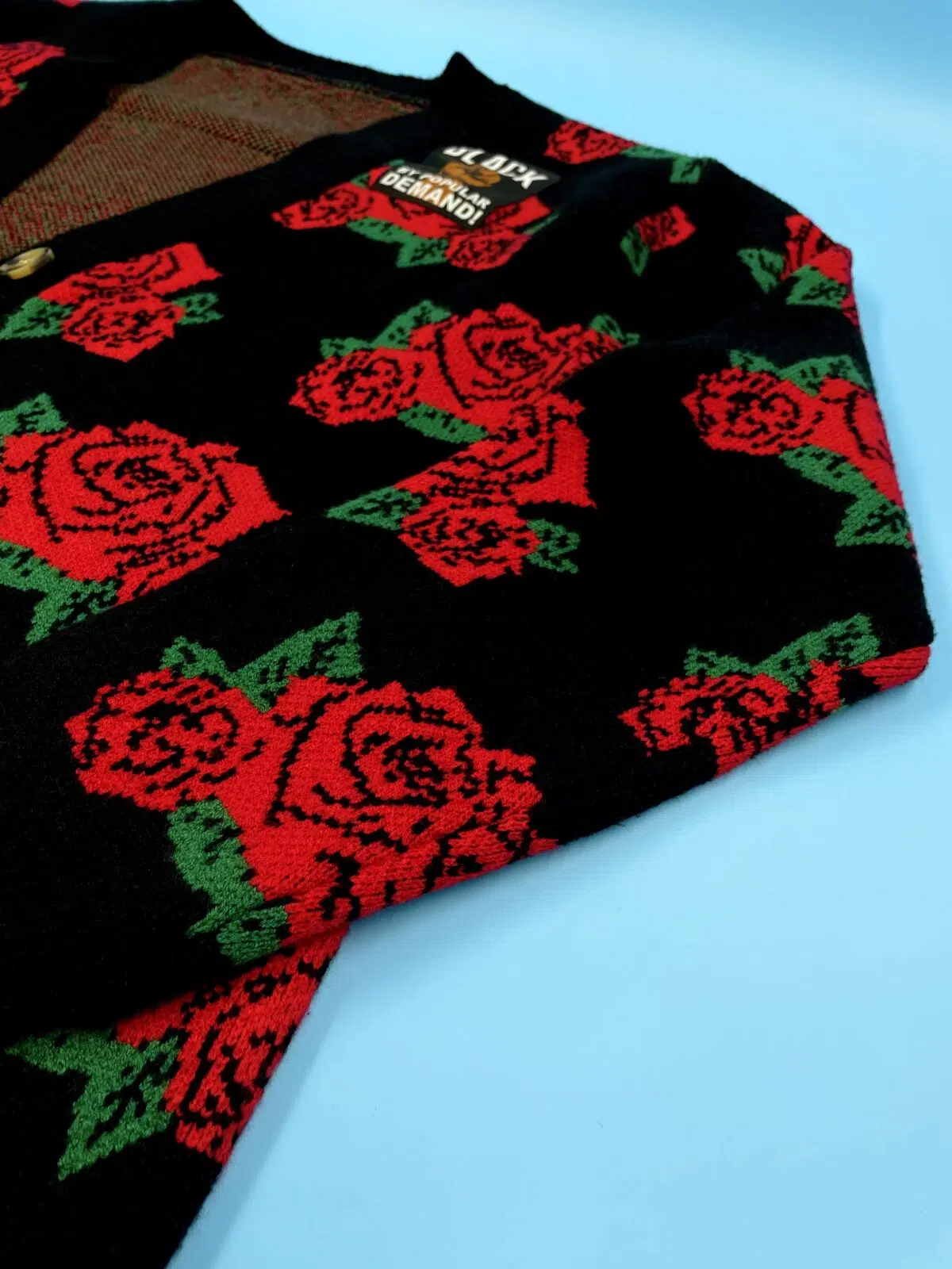 Black by Popular Demand® Unisex Red Rose Cardigan - Image 5