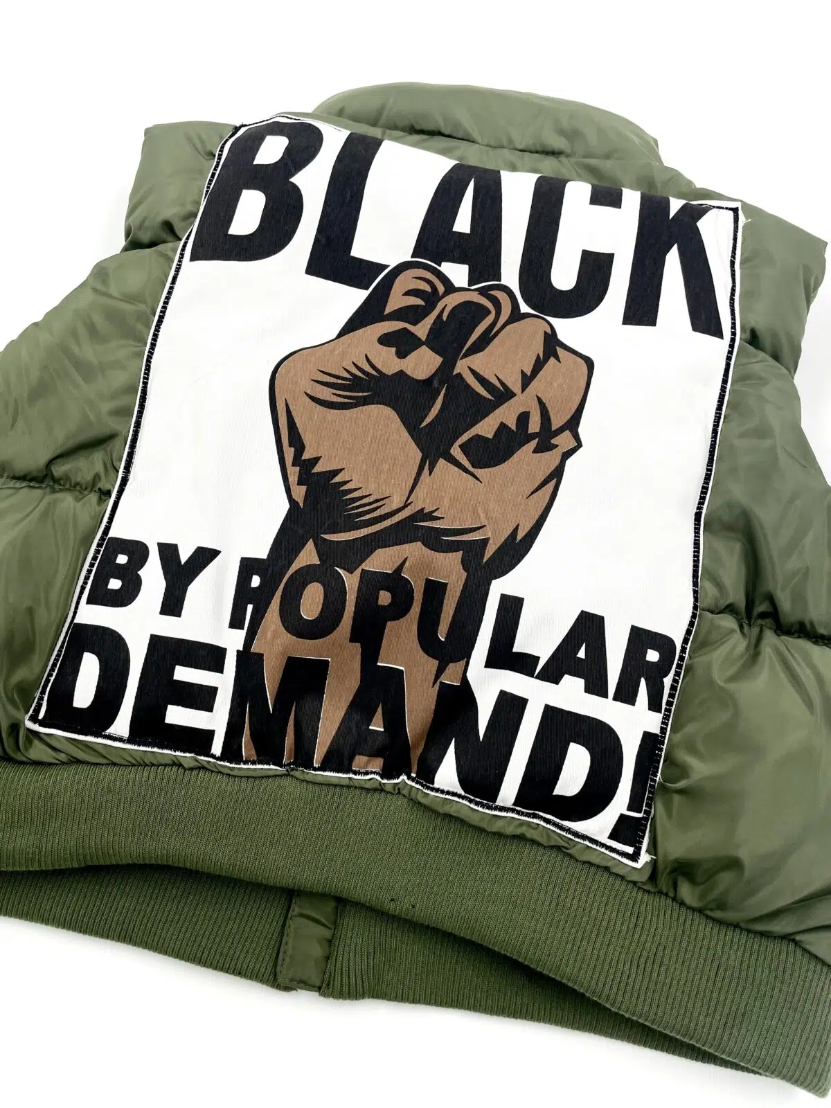 Black by Popular Demand® Women's Olive Bubble Vest - Image 4