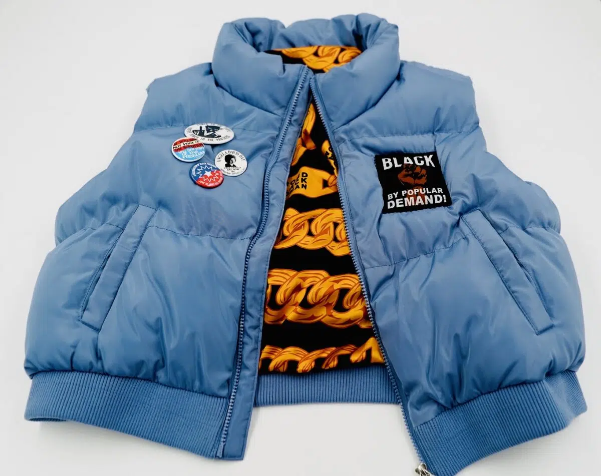 Black by Popular Demand® Women's Light Blue Bubble Vest - Image 2