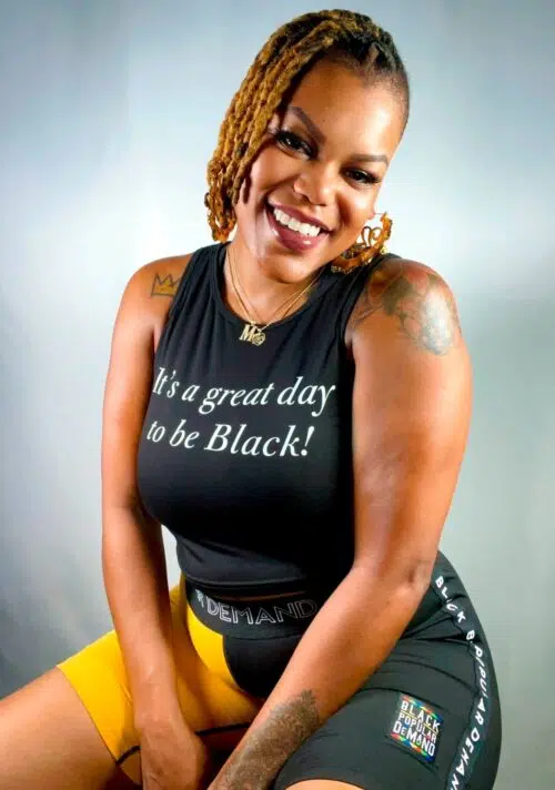 It's A Great Day To Be Black® Women's Crop Black Tank