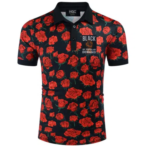 Black by Popular Demand® Unisex Rose Polo Shirt