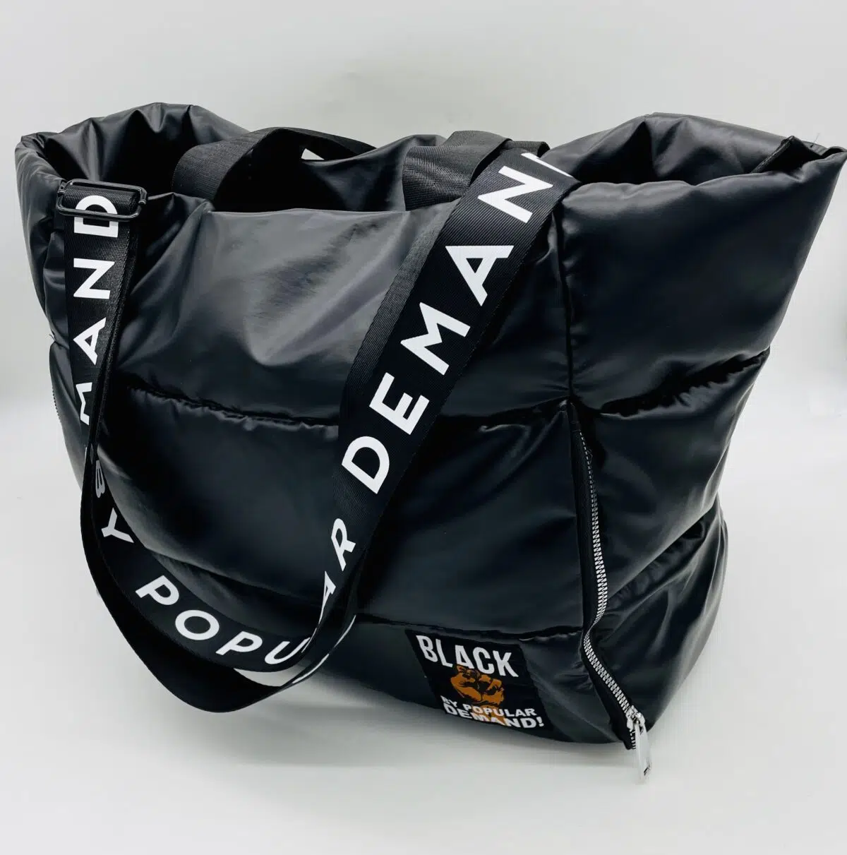 Black by Popular Demand® Black Medium Puffer Tote Bag
