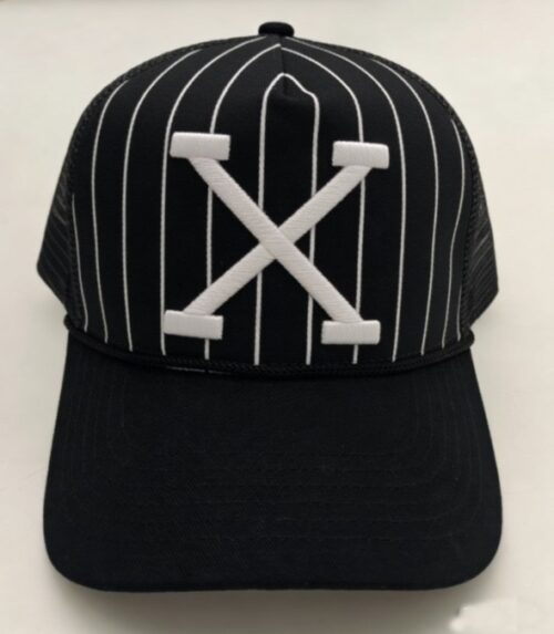 Black by Popular Demand® Pinstripe Black Malcolm X Trucker Hat